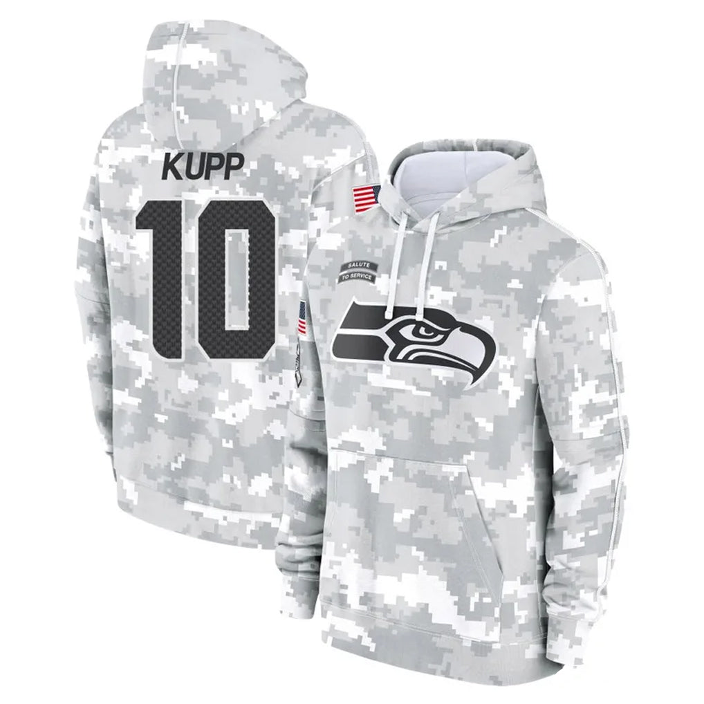 S.Seahawks #10 Cooper Kupp Player Arctic Camo Limited Salute to Service Pullover Hoodies Game Ldoa Stitched Jerseys