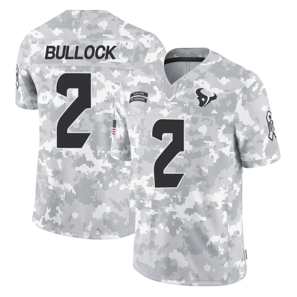 H.Texans #2 Calen Bullock Player Arctic Camo Salute To Service Limited Game Ldoa Stitched Jerseys