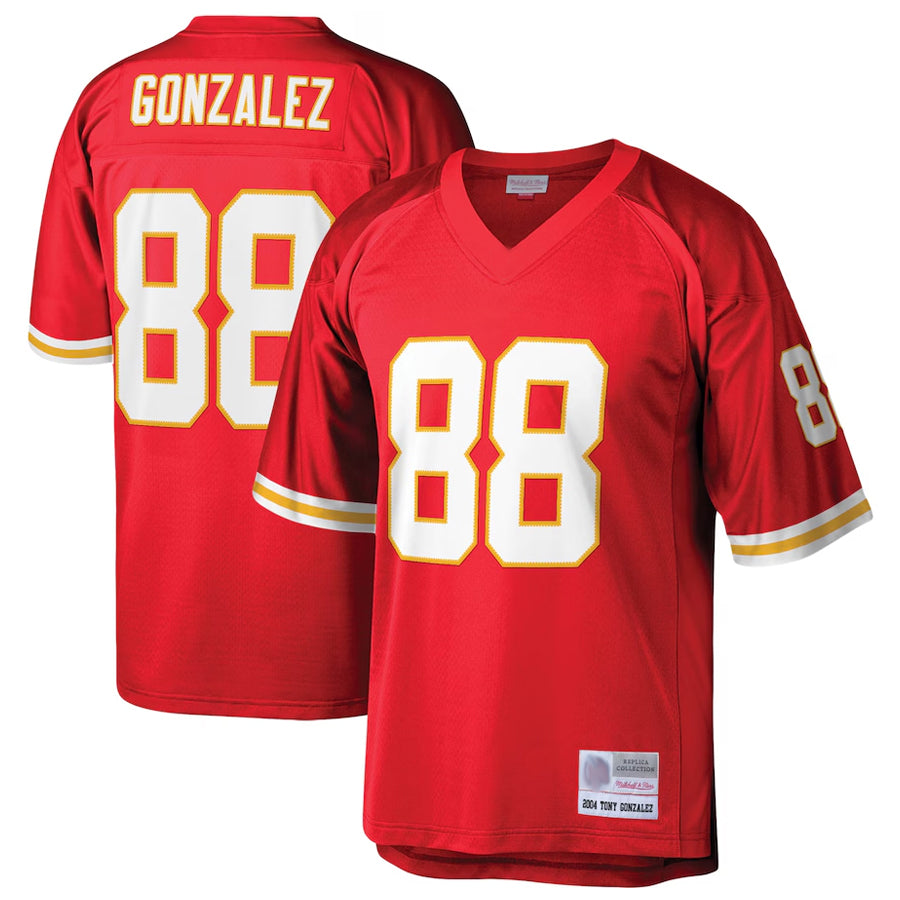 KC.Chiefs #88 Tony Gonzalez Player Mitchell & Ness Red Legacy Ldoa Stitched  Jerseys