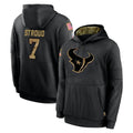 H.Texans #7 CJ Stroud Player Black Salute to Service Hoodies Limited Game Ldoa Stitched Jerseys
