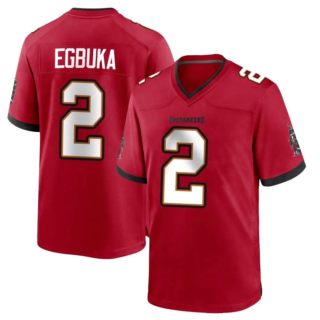 TB.Buccaneers #2 Emeka Egbuka Player Red Home Game Ldoa Stitched Jerseys