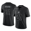 C.Browns #21 Denzel Ward Player Black Reflective Home Game Ldoa Stitched Jerseys