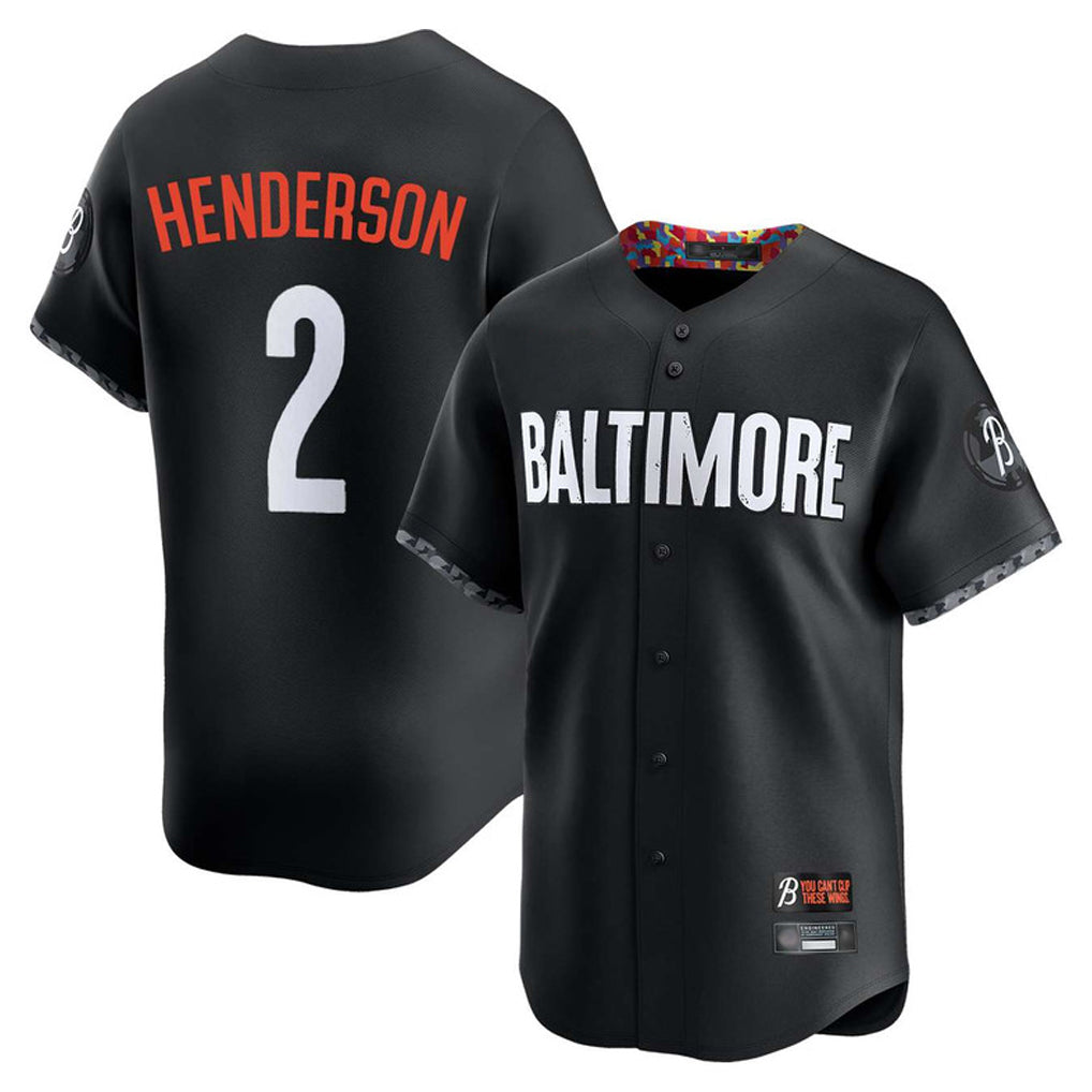 B.Orioles #2 Gunnar Henderson Player Black City Connect Limited Home Game Ldoa Stitched Jerseys