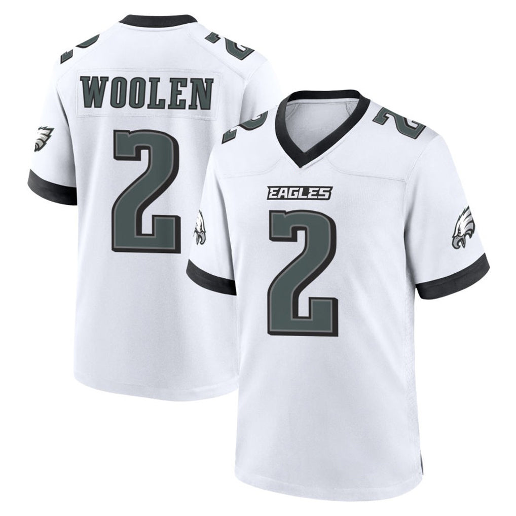 P.Eagles #2 Riq Woolen Player White Game Home Ldoa Stitched Jerseys