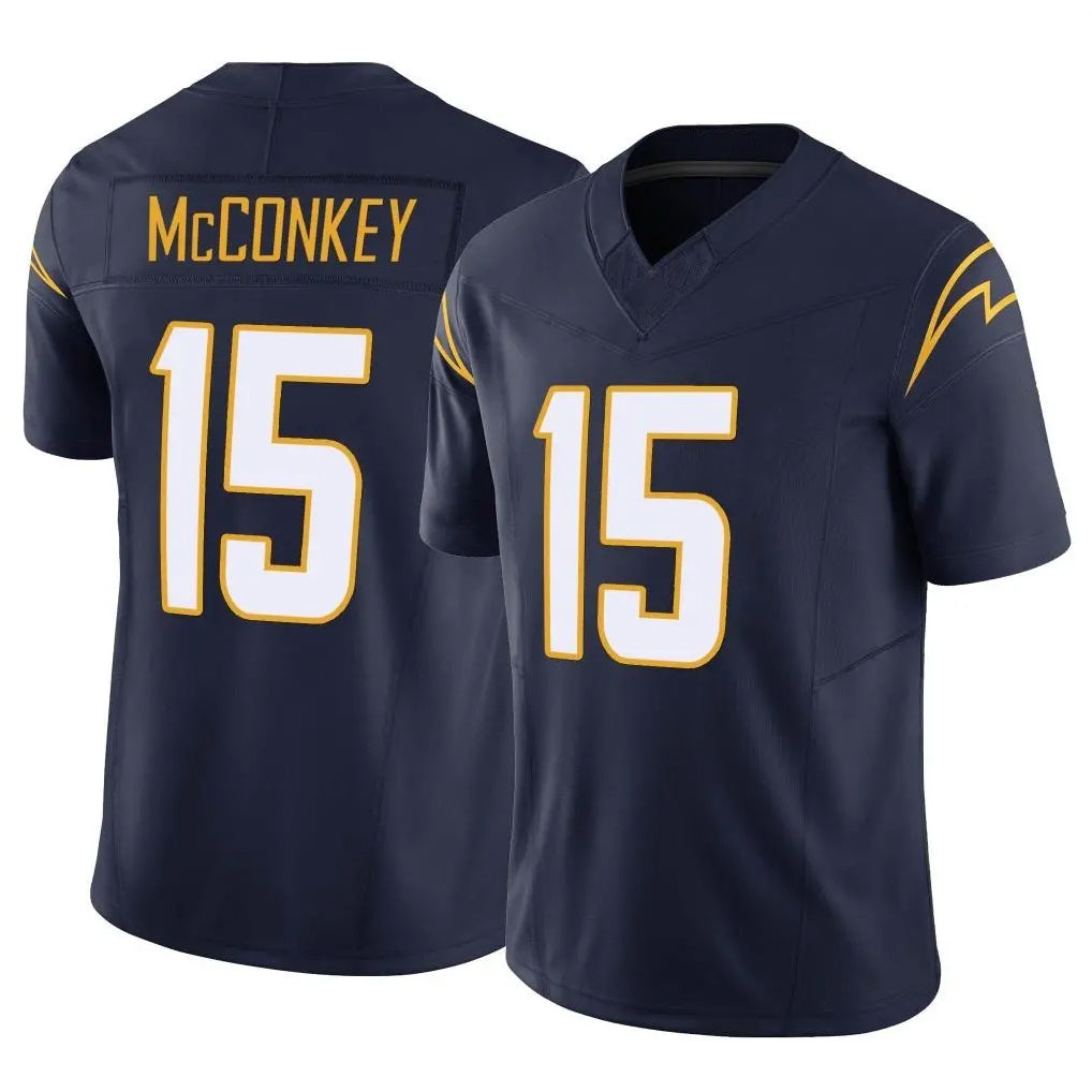 LA.Chargers #15 Ladd McConkey Player Navy Limited Vapor F.U.S.E. Home Game Ldoa Stitched Jerseys