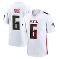 A.Falcons #6 Nick Folk Player White Home Game Ldoa Stitched Jerseys