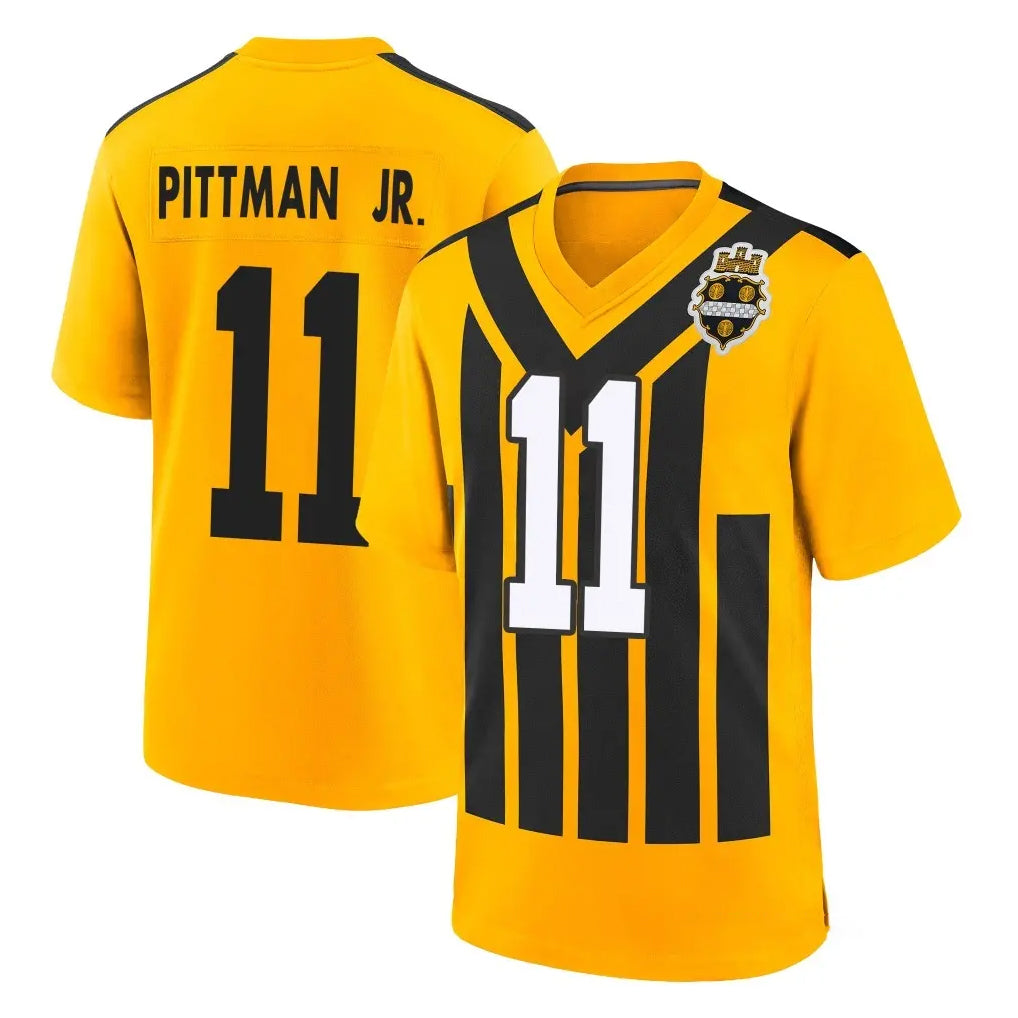 P.Steelers #11 Michael Pittman Jr. Player Gold Limited 1933 Throwback Home Game Ldoa Stitched Jerseys