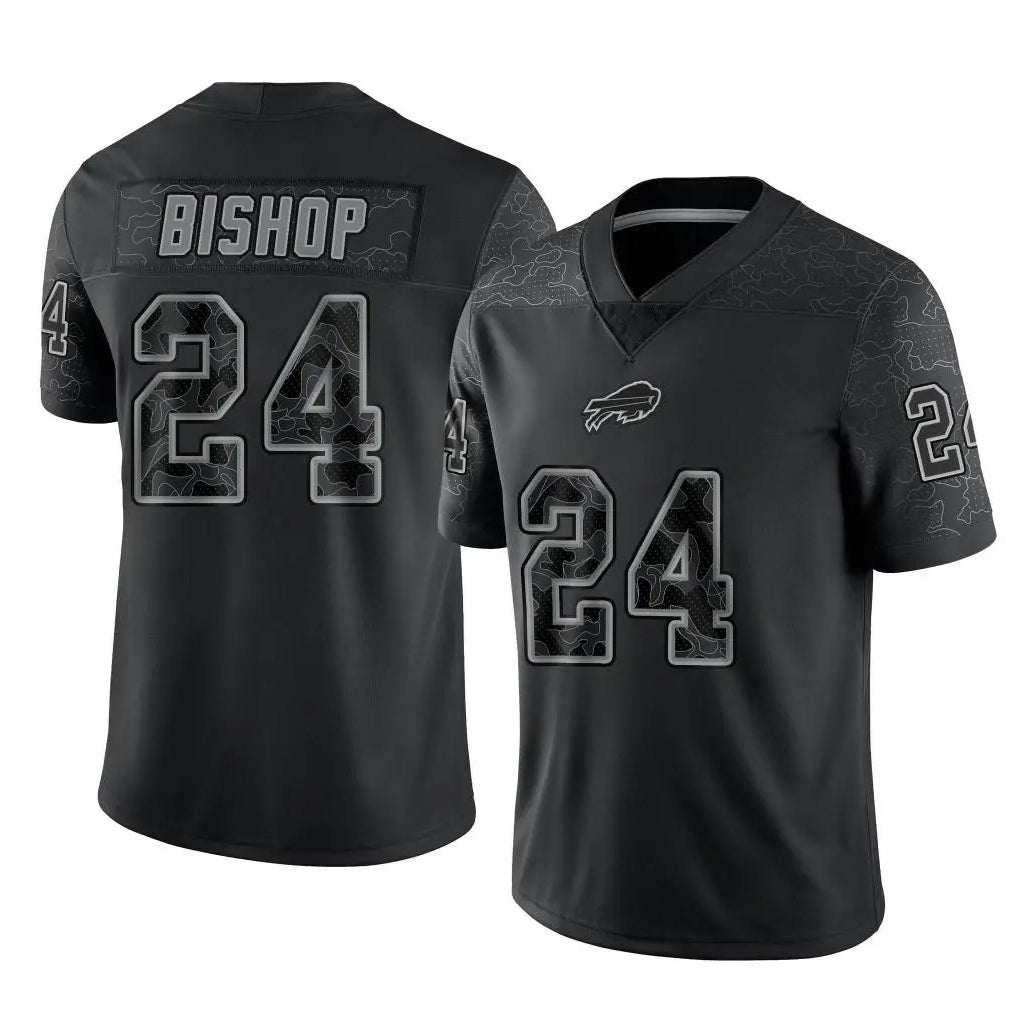 B.Bills #24 Cole Bishop Player Black RFLCTV Limited Ldoa Stitched Jerseys