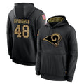 LA.Rams #48 Omar Speights Player Black Salute to Service Hoodies Limited Game Ldoa Stitched Jerseys