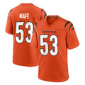 C.Bengals #53 Boye Mafe Player Orange Home Game Ldoa Stitched Jerseys