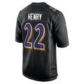 B.Ravens #22 Derrick Henry Player Carbon Black Fashion Home Game Ldoa Stitched Jerseys