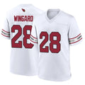 A.Cardinals #28 Andrew Wingard Player White Home Game Stitched Jerseys