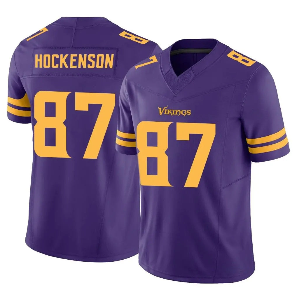 M.Vikings #87 T.J. Hockenson Player Purple Limited Alternate Vapor F.U.S.E. Home Game Ldoa Stitched Jerseys