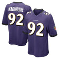 B.Ravens #92 Nnamdi Madubuike Player Purple Color Rush Home Game Ldoa Stitched Jerseys