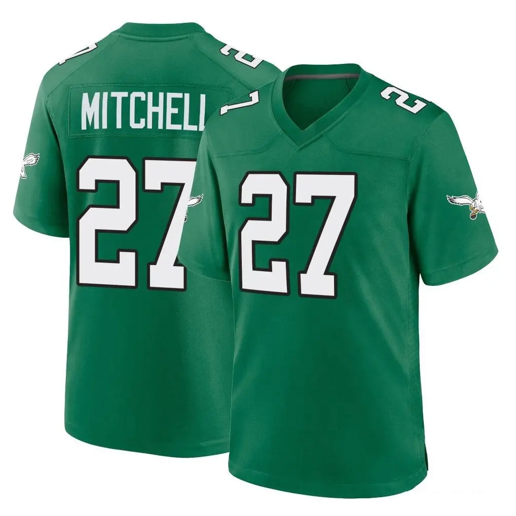 P.Eagles #27 Quinyon Mitchell Player Green Kelly Alternate Home Game Ldoa Stitched Jerseys