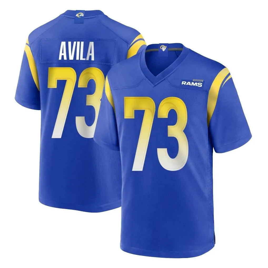 LA.Rams #73 Steve Avila Player Royal Home Game Ldoa Stitched Jerseys