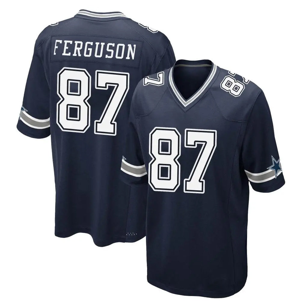 D.Cowboys #87 Jake Ferguson Player Navy Home Game Ldoa Stitched Jerseys