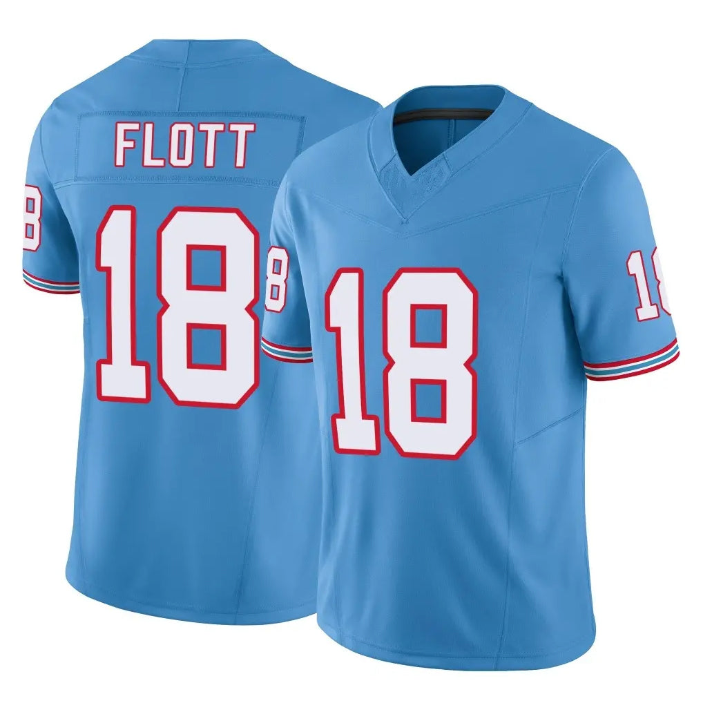 T.Titans #18 Cor'Dale Flott Player Light Blue Limited Vapor F.U.S.E. Home Game Ldoa Stitched Jerseys