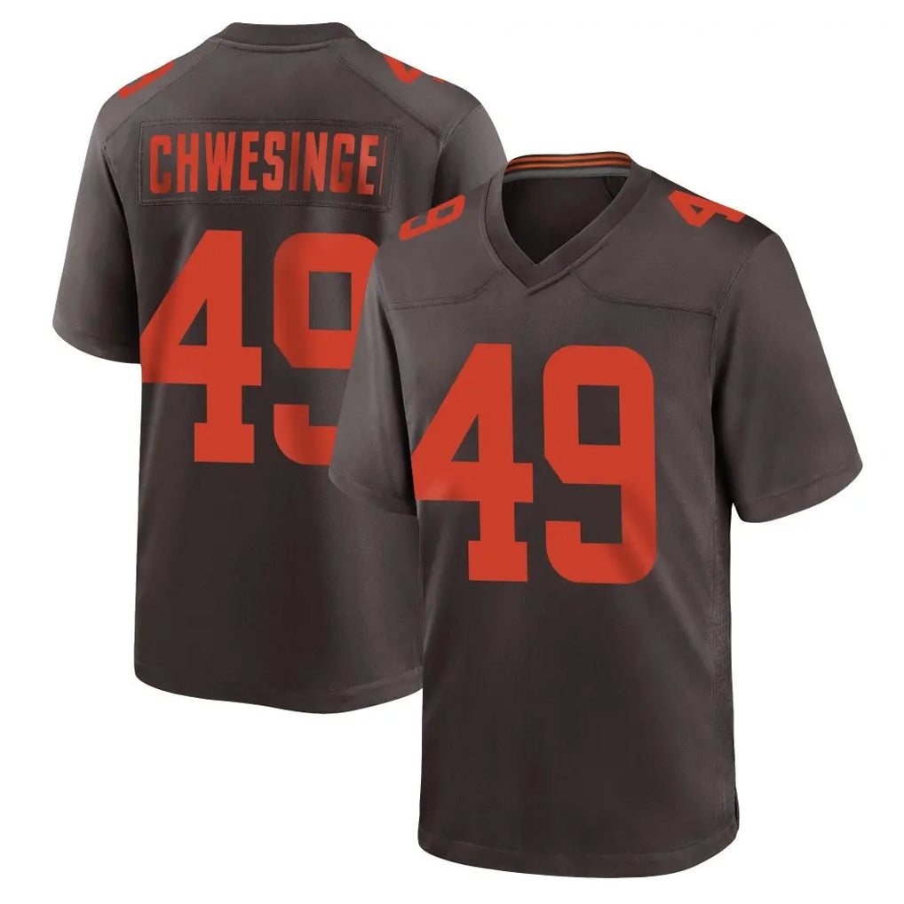 C.Browns #49 Carson Schwesinger Player Brown Alternate Home Game Ldoa Stitched Jerseys