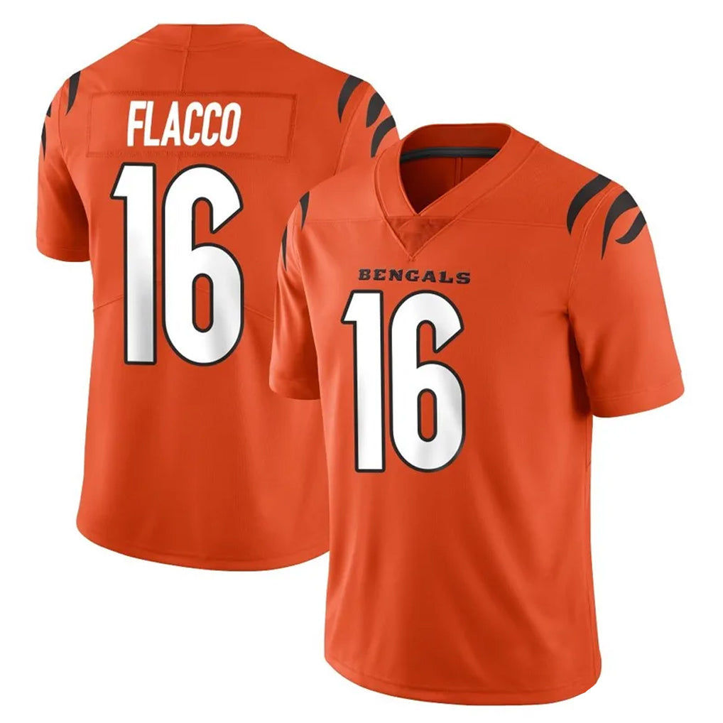 C.Bengals #16 Joe Flacco Player Orange Vapor Untouchable Limited Home Game Ldoa Stitched Jerseys