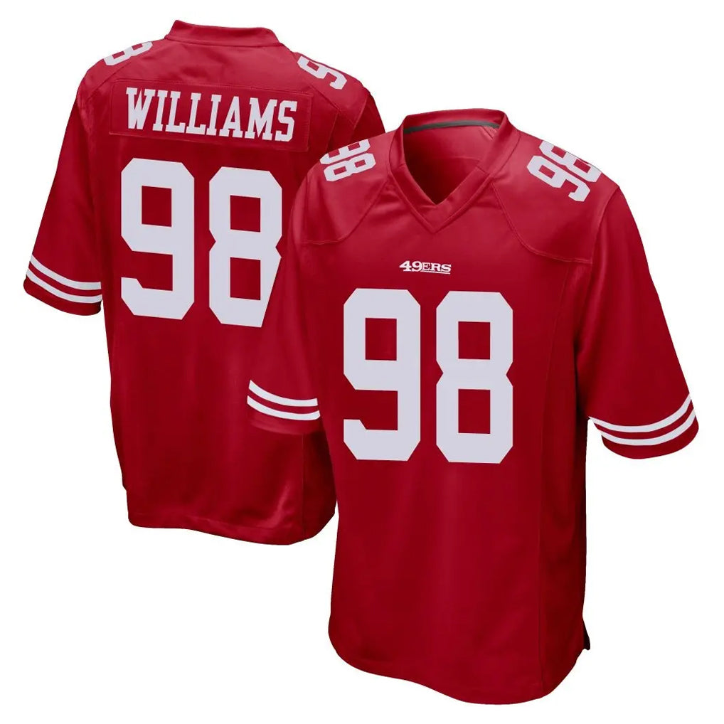 SF.49ers #98 Mykel Williams Player Red Home Game Ldoa Stitched Jerseys