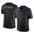 D.Cowboys #3 George Pickens Player Black Limited Reflective Home Game Ldoa Stitched Jerseys