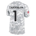 A.Falcons #1 Tua Tagovailoa Player Camo Salute to Service Limited Ldoa Stitched Jerseys