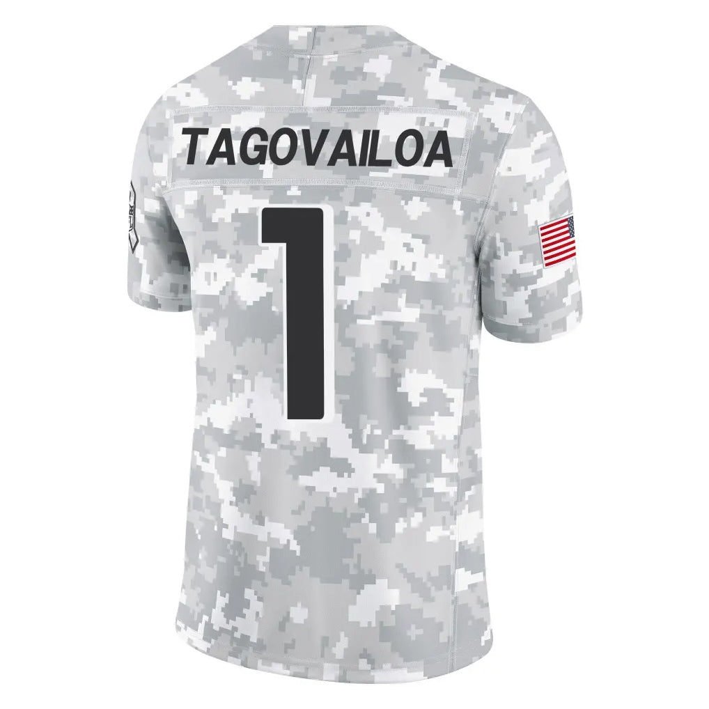 A.Falcons #1 Tua Tagovailoa Player Camo Salute to Service Limited Ldoa Stitched Jerseys