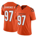 C.Bengals #97 Dexter Lawrence II Player Orange Vapor F.U.S.E. Limited Home Game Ldoa Stitched Jerseys