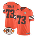 C.Browns #73 Joe Thomas Player Orange Alternate Limited Home Game Ldoa Stitched Jerseys