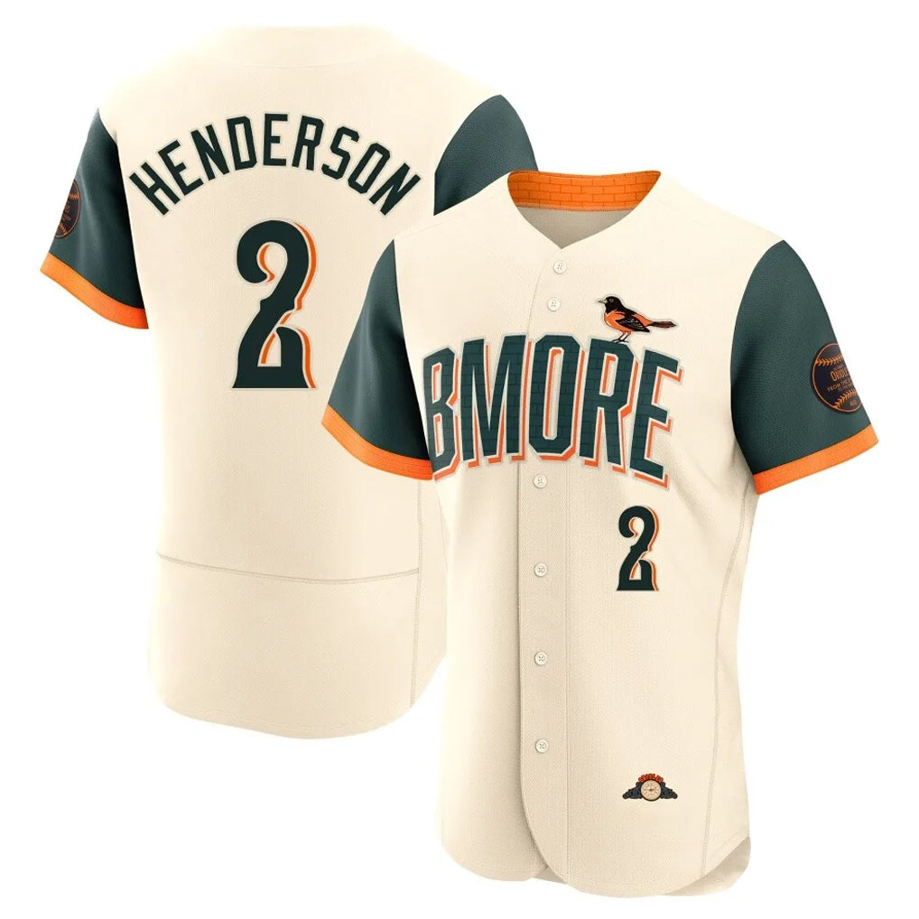 B.Orioles #2 Gunnar Henderson Player Cream 2026 City Connect Limited Elite Home Game Ldoa Stitched Jerseys