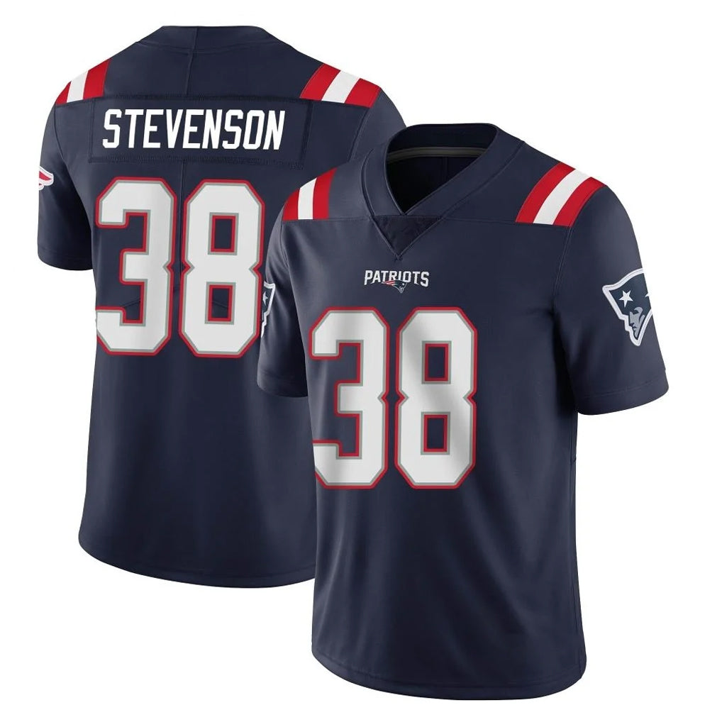 NE.Patriots #38 Rhamondre Stevenson Player Navy Vapor Untouchable Home Game Ldoa Stitched Jerseys