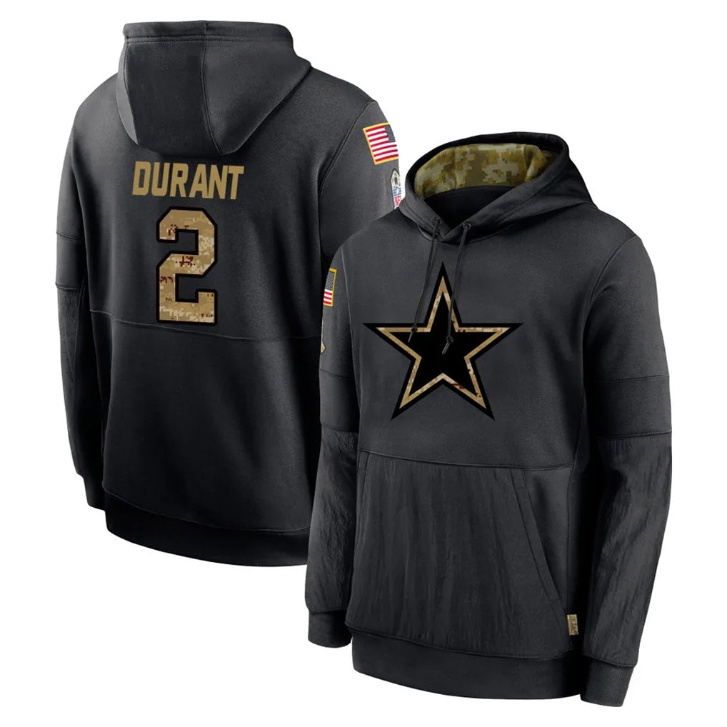 D.Cowboys #2 Cobie Durant Player Black Salute to Service Pullover Hoodies Limited Kdoa Stitched Jerseys