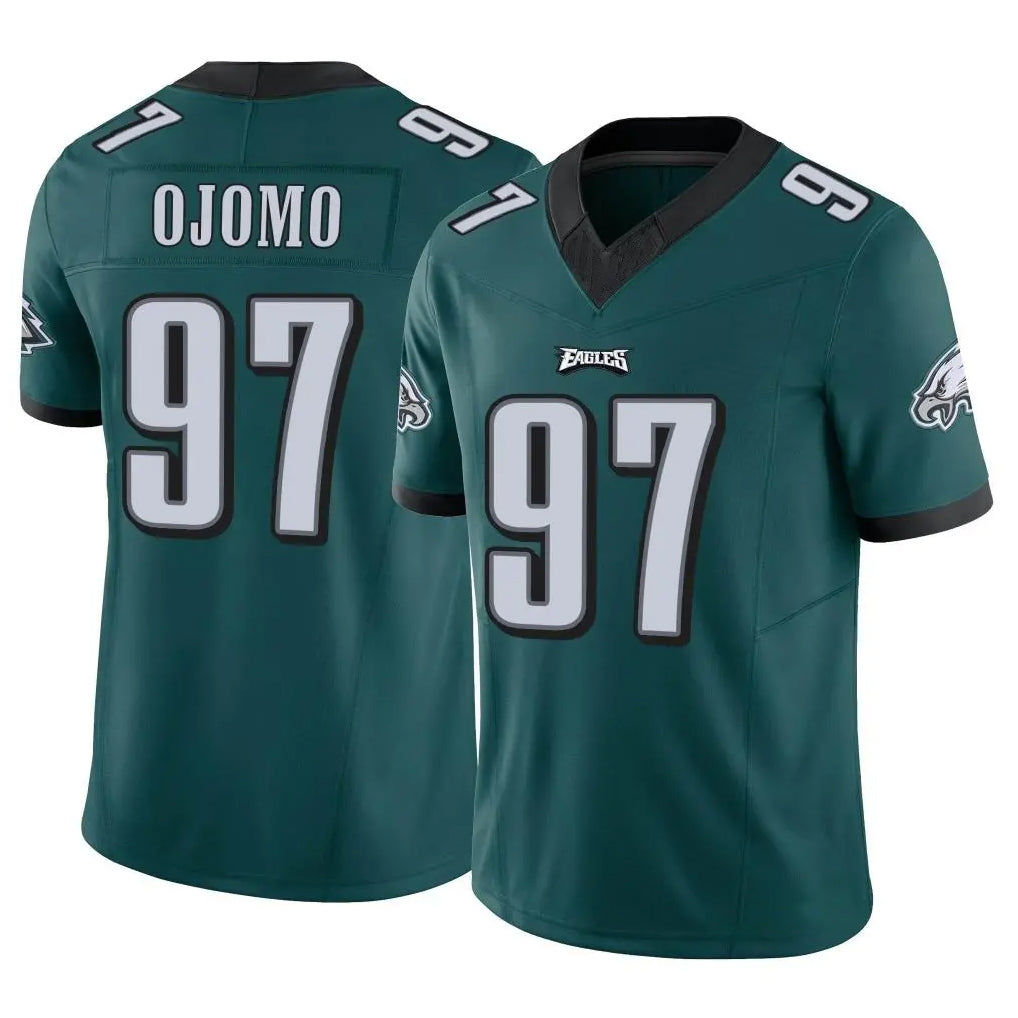 P.Eagles #97 Moro Ojomo Player Team Color Green Limited Vapor F.U.S.E. Home Game Ldoa Stitched Jerseys