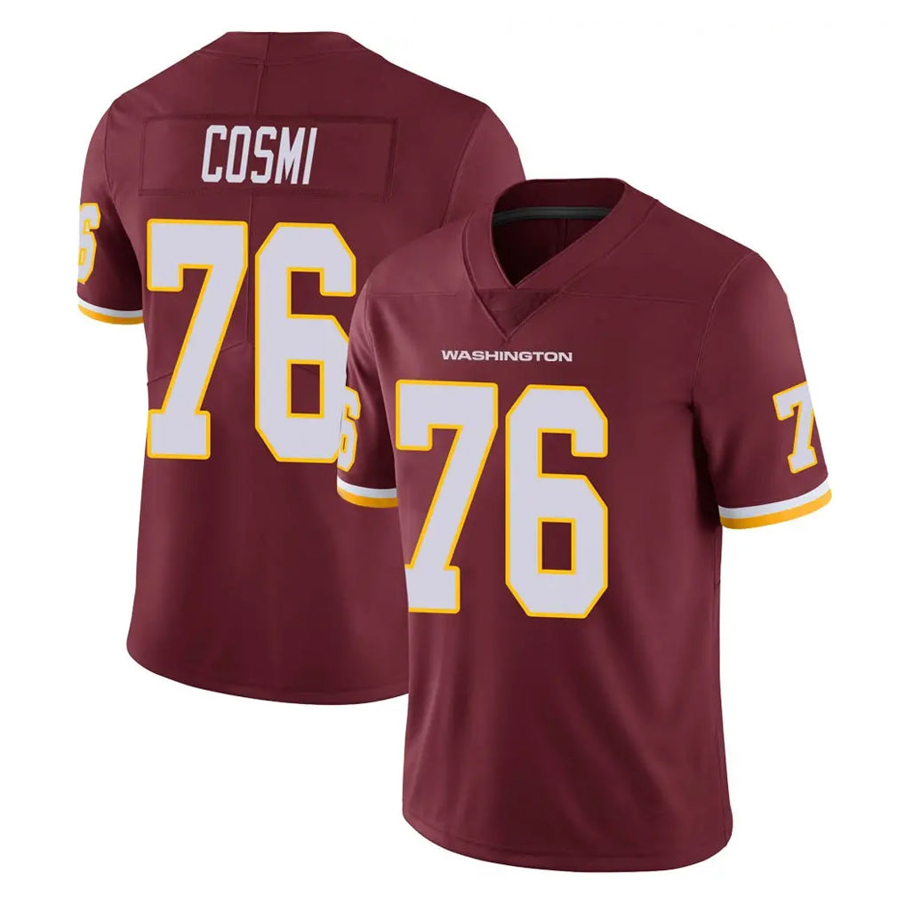 W.Commanders #76 Sam Cosmi Player Burgundy Limited Team Color Vapor Untouchable Home Game Ldoa Stitched Jerseys