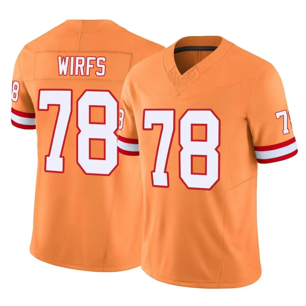 TB.Buccaneers #78 Tristan Wirfs Player Orange Limited Vapor F.U.S.E. Home Game Ldoa Stitched Jerseys