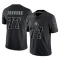 C.Browns #77 Zion Johnson Player Black Reflective Home Game Ldoa Stitched Jerseys