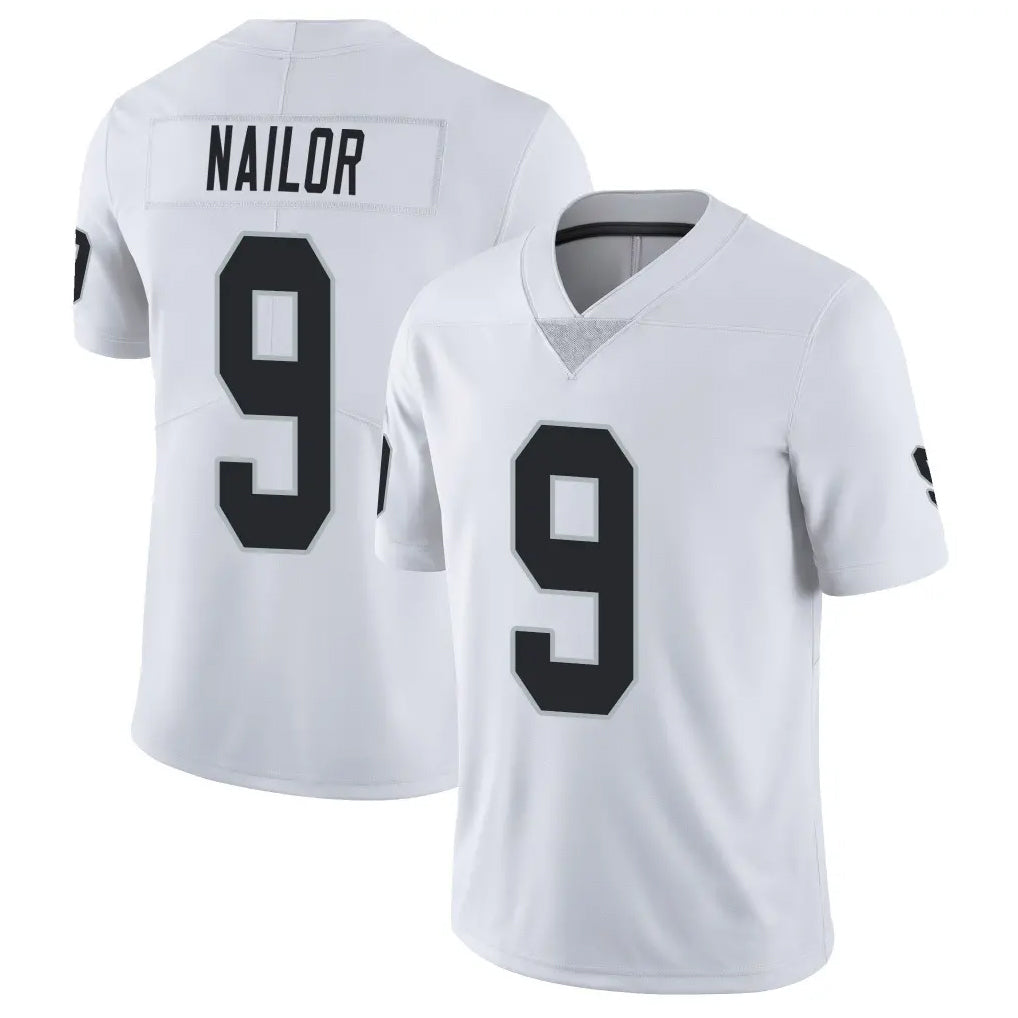 LV.Raiders #9 Jalen Nailor Player White Limited Vapor Untouchable Home Game Ldoa Stitched Jerseys