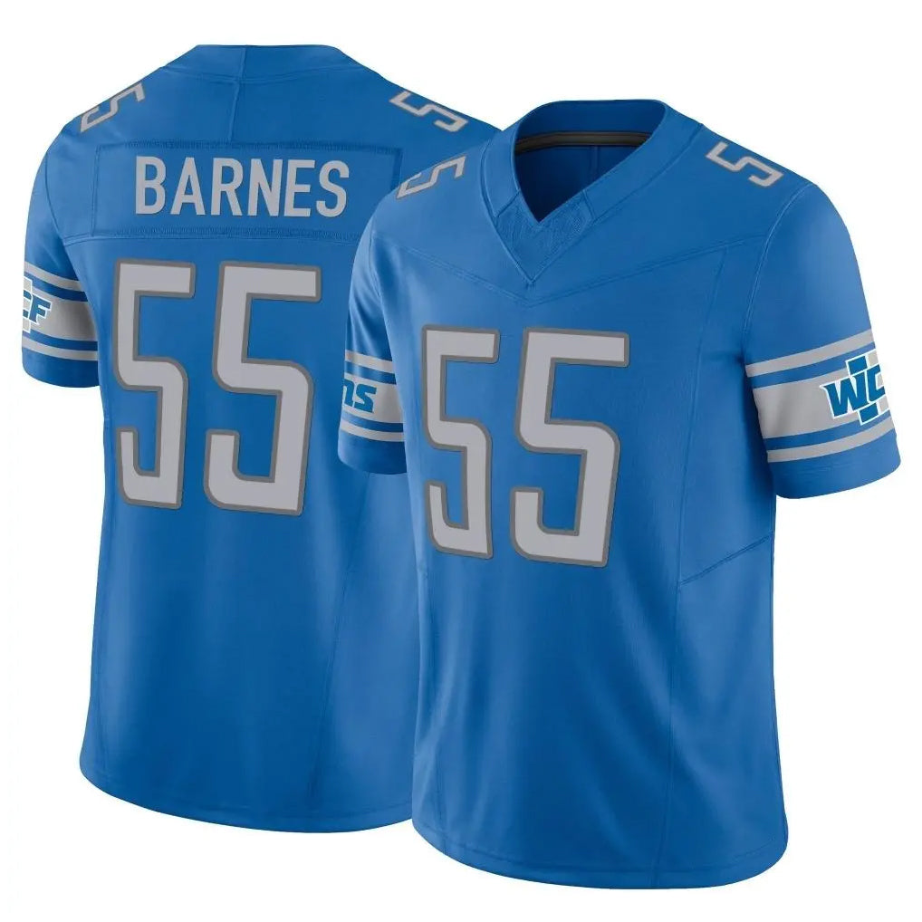 D.Lions #55 Derrick Barnes Player Blue Vapor F.U.S.E. Limited Home Game Ldoa Stitched Jerseys