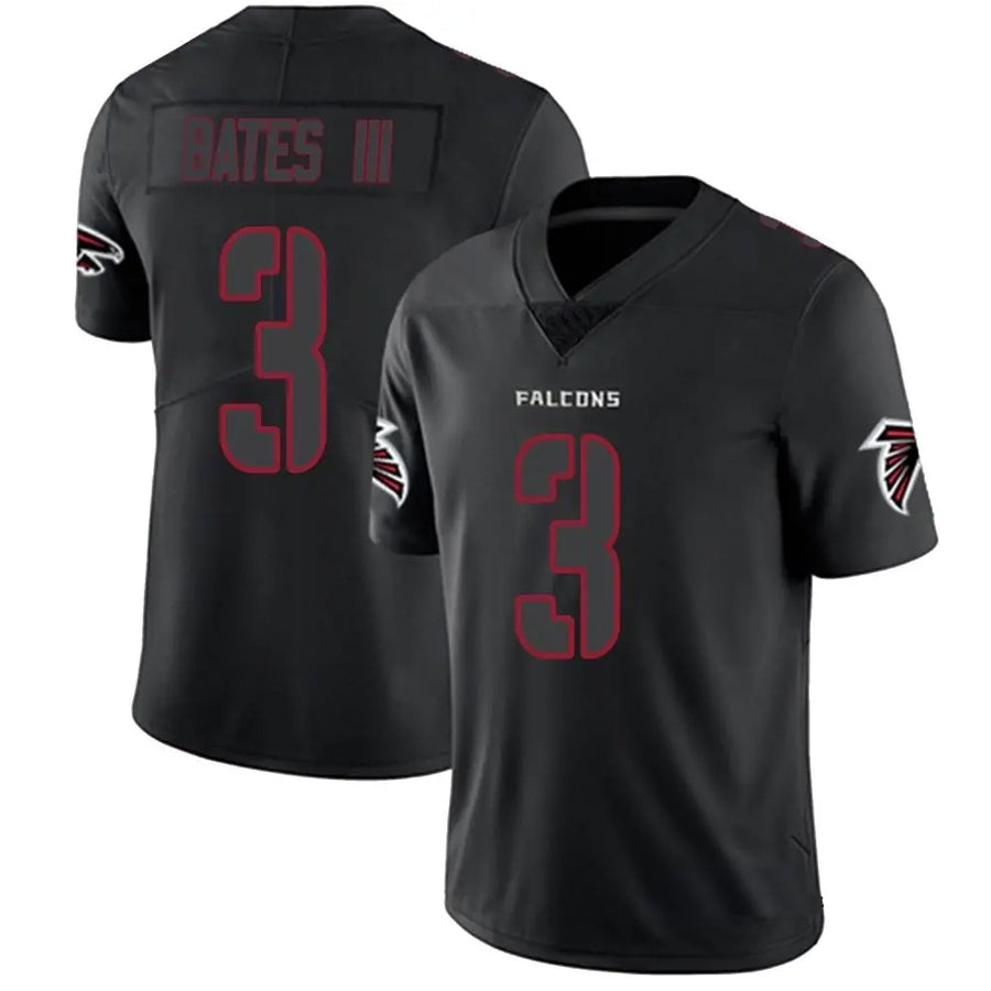 A.Falcons #3 Jessie Bates III Player Black Impact Limited Ldoa Stitched Jerseys