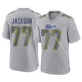 LA.Rams #77 Alaric Jackson Player Gray Atmosphere Fashion Home Game Ldoa Stitched Jerseys