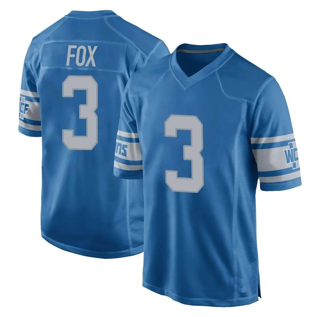 D.Lions #3 Jack Fox Player Blue Vapor Untouchable Throwback Game Ldoa Stitched Jerseys