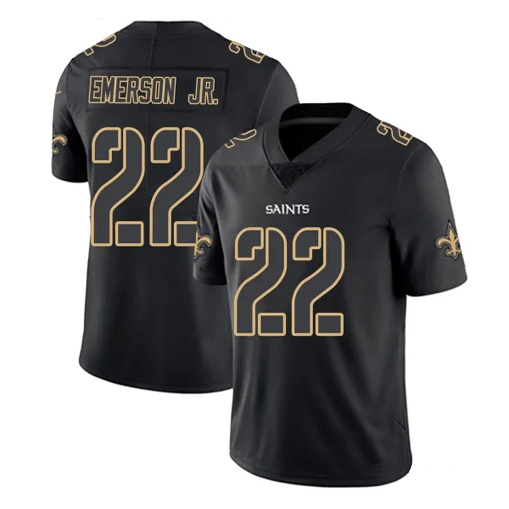 NO.Saints #22 Martin Emerson Jr. Player Black Impact Limited Home Game Ldoa Stitched Jerseys