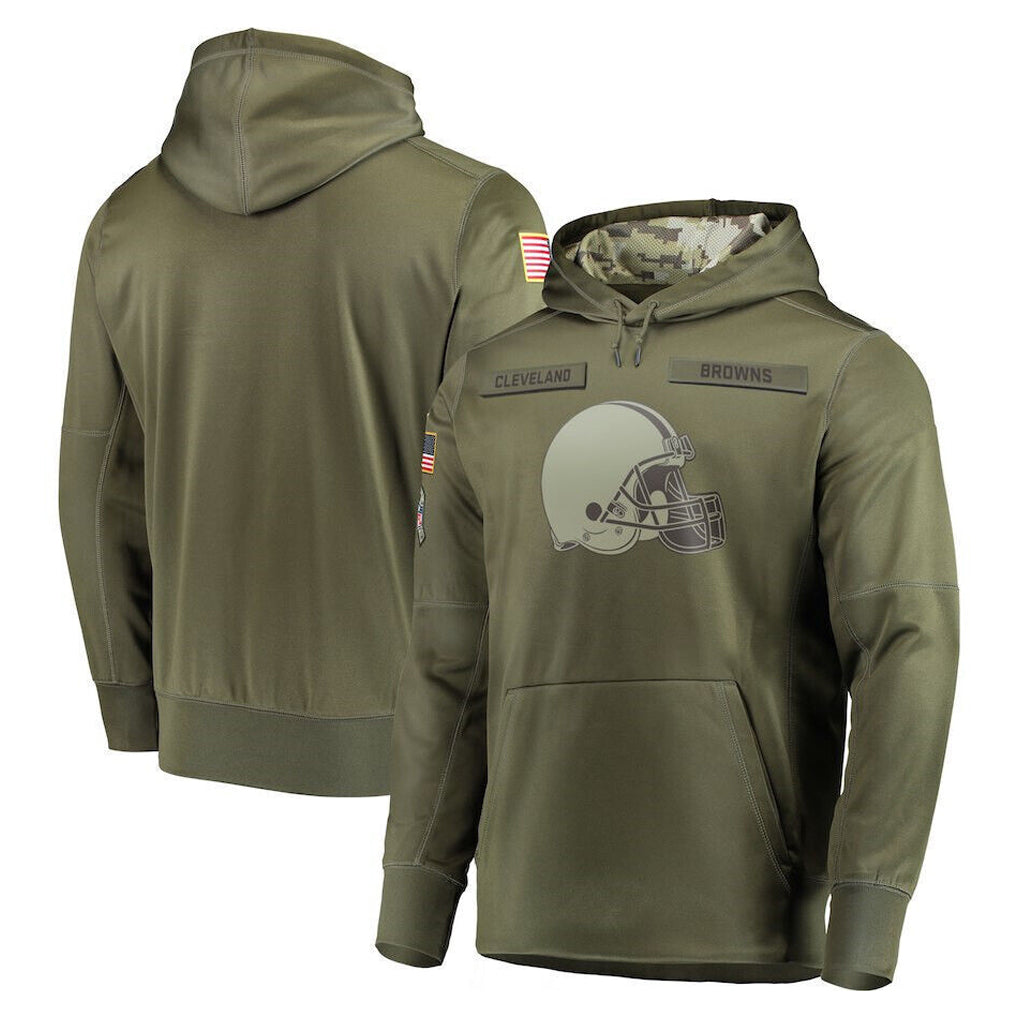 C.Browns ## Browns Blank Player Olive Salute to Service Pullover Hoodies Home Game Ldoa Stitched Jerseys