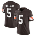 C.Browns #5 Quincy Williams Player Brown Color Vapor Untouchable Limited Home Game Ldoa Stitched Jerseys