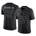 C.Panthers #97 Bobby Brown III Player Black Limited Reflective Game Ldoa Stitched Jerseys