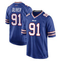 B.Bills #91 Ed Oliver Player Royal Home Game Xdoa Stitched Jerseys