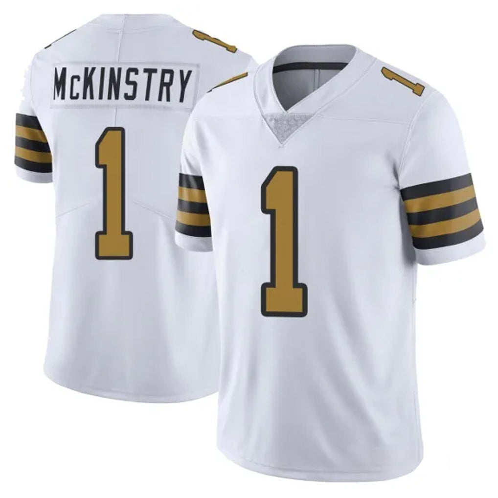 NO.Saints #1 Kool-Aid McKinstry Player White Limited Color Rush Home Game Ldoa Stitched Jerseys