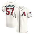 A.Diamondbacks #57 Eduardo Rodriguez Player Cream Limited Elite Home Game Ldoa Stitched Jerseys