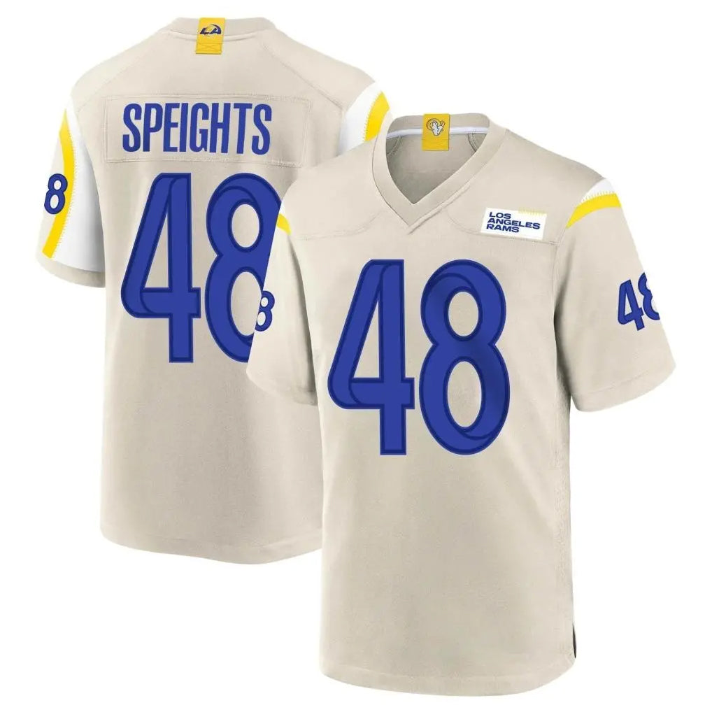 LA.Rams #48 Omar Speights Player Bone Home Game Ldoa Stitched Jerseys